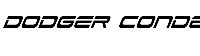Dodger Condensed Italic font preview