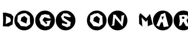 Dogs on Mars font preview