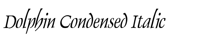 Dolphin Condensed Italic font preview