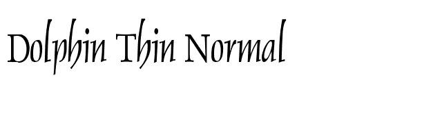 Dolphin Thin Normal font preview