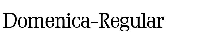 Domenica-Regular font preview