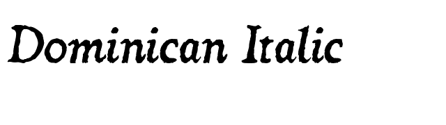 Dominican Italic font preview