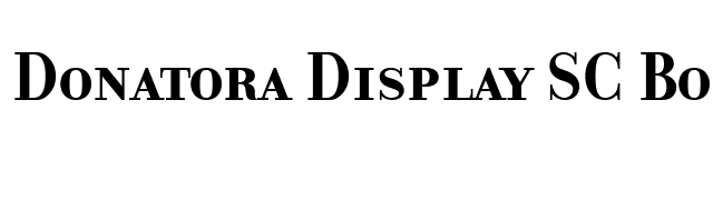 Donatora Display SC Bold font preview