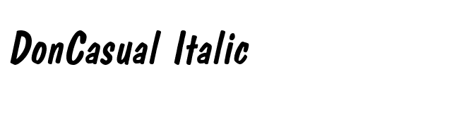 DonCasual Italic font preview