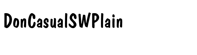 DonCasualSWPlain font preview