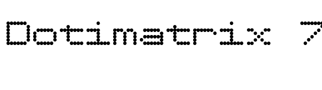 Dotimatrix 7 font preview