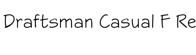 Draftsman Casual F Regular font preview