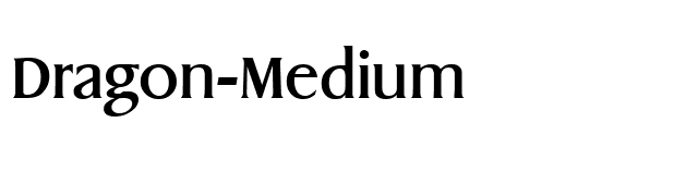 Dragon-Medium font preview