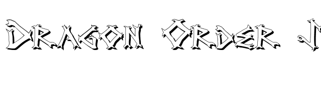 Dragon Order Shadow font preview
