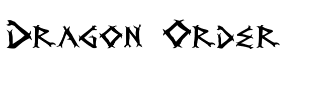 Dragon Order font preview