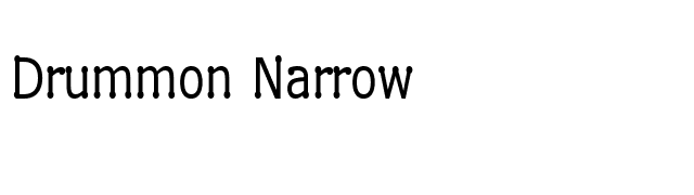Drummon Narrow font preview