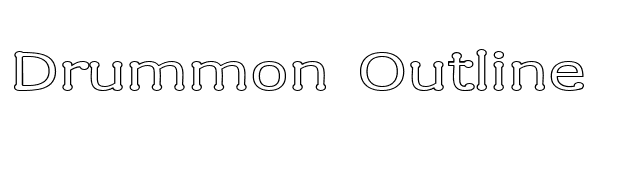 Drummon Outline font preview