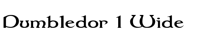 Dumbledor 1 Wide font preview