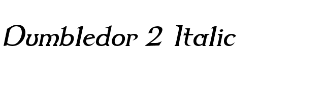 Dumbledor 2 Italic font preview