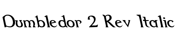 Dumbledor 2 Rev Italic font preview