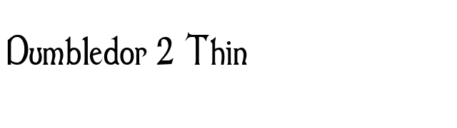 Dumbledor 2 Thin font preview