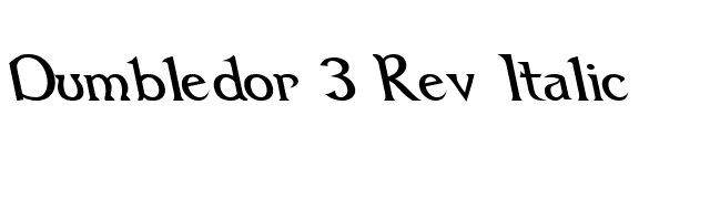 Dumbledor 3 Rev Italic font preview