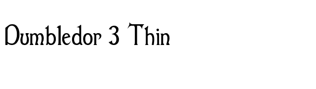 Dumbledor 3 Thin font preview