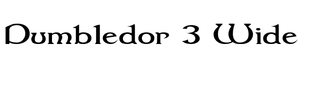 Dumbledor 3 Wide font preview
