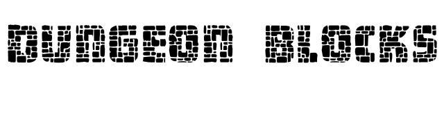 Dungeon Blocks Filled font preview