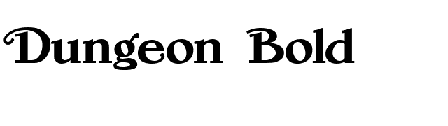 Dungeon Bold font preview