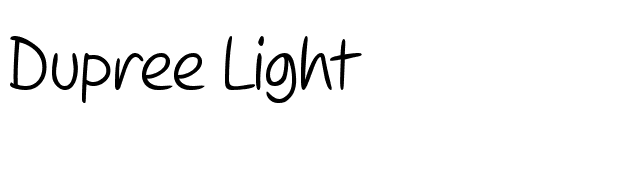 Dupree Light font preview