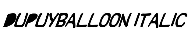 DupuyBALloon Italic font preview