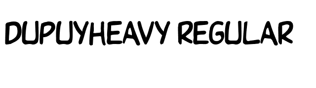 DupuyHeavy Regular font preview