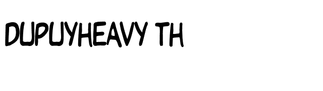 DupuyHeavy Th font preview