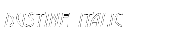 Dustine Italic font preview