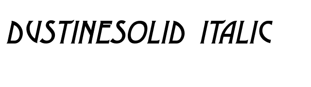 DustineSolid Italic font preview