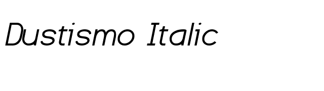 Dustismo Italic font preview