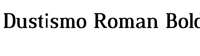Dustismo Roman Bold font preview