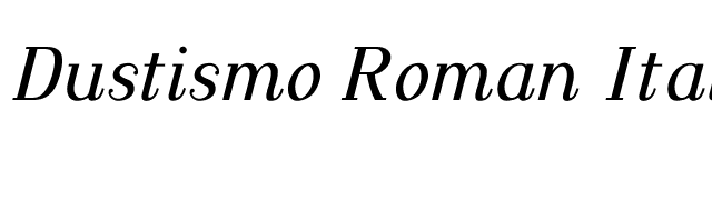 Dustismo Roman Italic font preview