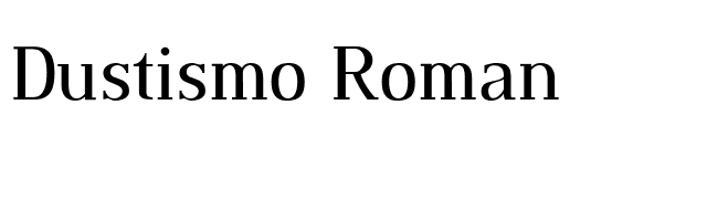 Dustismo Roman font preview