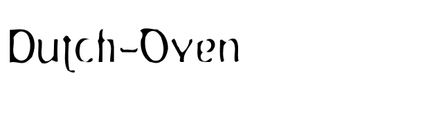 Dutch-Oven font preview