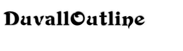 DuvallOutline font preview