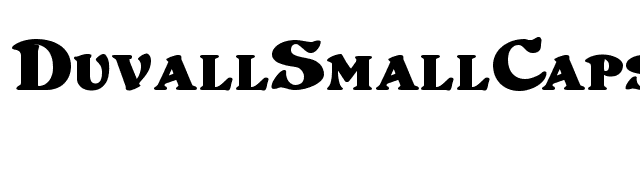 DuvallSmallCaps Bold font preview