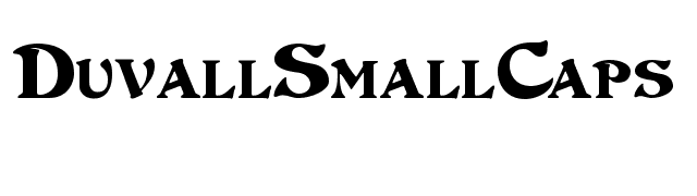 DuvallSmallCaps font preview