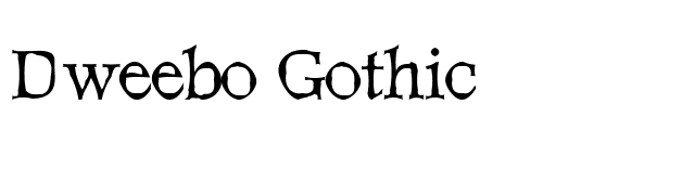 Dweebo Gothic font preview