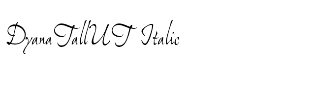 DyanaTallUT Italic font preview