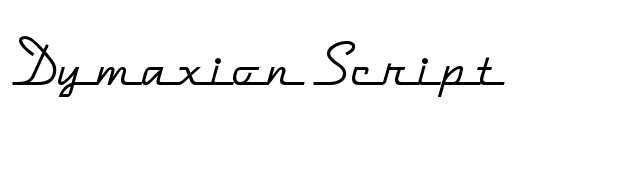 Dymaxion Script font preview