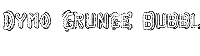 Dymo Grunge Bubble Extras font preview