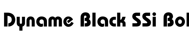 Dyname Black SSi Bold font preview