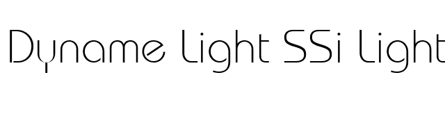 Dyname Light SSi Light font preview