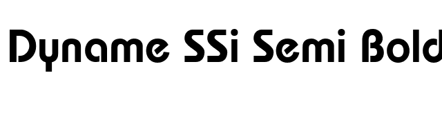 Dyname SSi Semi Bold font preview