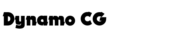 Dynamo CG font preview
