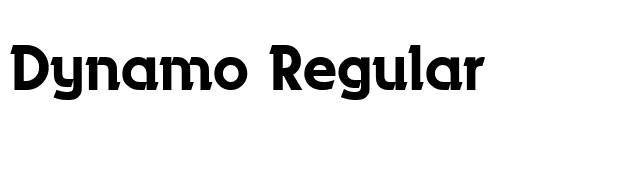 Dynamo Regular font preview