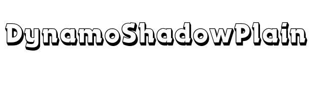 dynamoshadowplain font preview