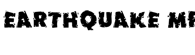 Earthquake MF font preview